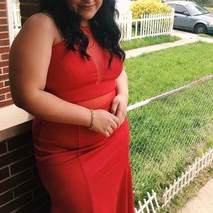 red prom dress